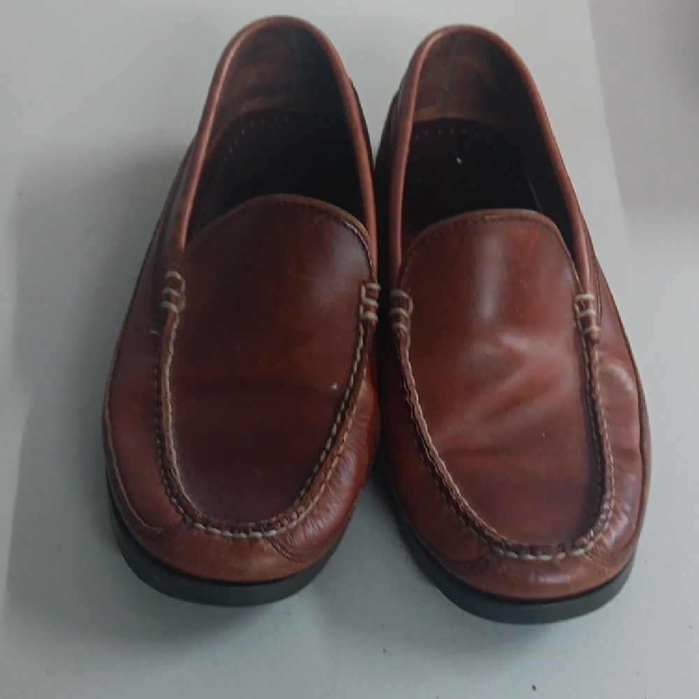 L.L. Bean Men's Tan Leather Slip-On Loafers